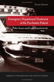 Emergency department treatment of the psychiatric patient