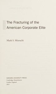 Fracturing of the American Corporate Elite