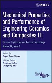 Mechanical Properties and Performance of Engineering Ceramics and Composites III (Ceramic Engineering and Science Proceedings)
