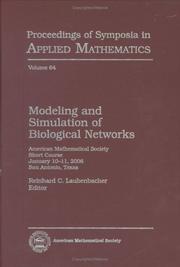 Modeling and Simulation of Biological Networks (Proceedings of Symposia in Applied Mathematics) (Proceedings of Symposia in Applied Mathematics)