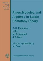Rings, Modules, and Algebras in Stable Homotopy Theory (Mathematical Surveys & Monographs)