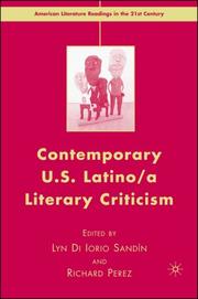 Contemporary U.S. Latino/a Literary Criticism (American Literature Readings in the Twenty-First Century)