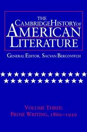 Cambridge History of American Literature, Vol. 3