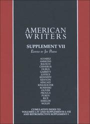 American Writers - Supplement VII (American Writers)