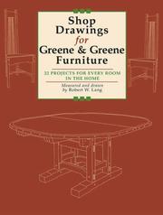 Shop Drawings for Greene & Greene Furniture