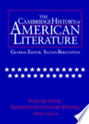 The Cambridge History of American Literature: Volume 4, Nineteenth-Century Poetry 1800-1910
