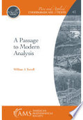 A Passage to Modern Analysis