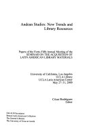 Andean Studies
