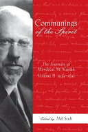 Communings of the Spirit: The Journals of Mordecai M. Kaplan