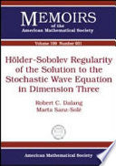Holder-Sobolev Regularity of the Solution to the Stochastic Wave Equation in Dimension Three