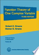 Function Theory of One Complex Variable