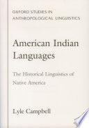 American Indian Languages: The Historical Linguistics of Native America