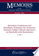 Boundary Conditions and Subelliptic Estimates for Geometric Kramers-Fokker-Planck Operators on Manifolds with Boundaries
