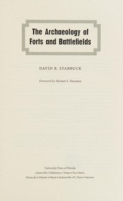 The archaeology of forts and battlefields