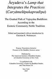 Āryadeva's lamp that integrates the practices (Caryāmelāpakapradīpa)