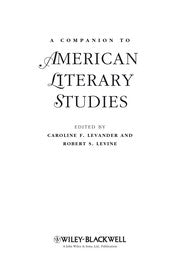 Companion to American literary studies