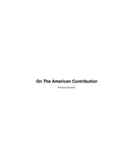 On the American Contribution