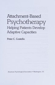 Attachment-Based Psychotherapy