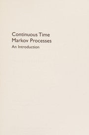 Continuous time Markov processes