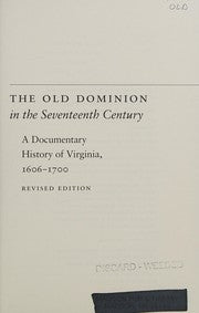 The Old Dominion in the seventeenth century
