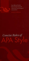Concise rules of APA style.