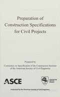 Preparation of construction specifications for civil projects