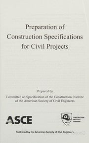 Preparation of construction specifications for civil projects