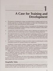 Training and development for the hospitality industry