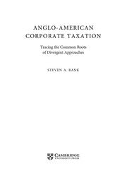 Anglo-American corporate taxation