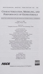Characterization, modeling, and performance of geomaterials