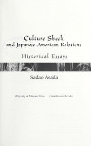 Culture shock and Japanese-American relations