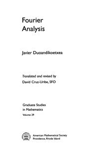Fourier analysis