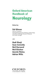 Oxford American handbook of neurology