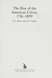 The rise of the American circus, 1716-1899