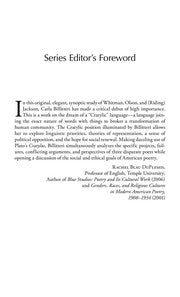 Language and the renewal of society in Walt Whitman, Laura (Riding) Jackson, and Charles Olson