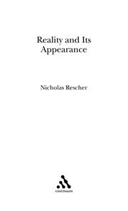Reality and its appearance