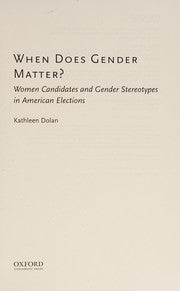When does gender matter?