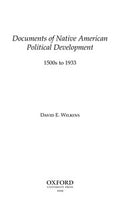 Documents of Native American political development