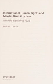 International human rights and mental disability law