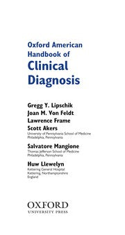 Oxford American handbook of clinical diagnosis