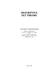 Descriptive set theory