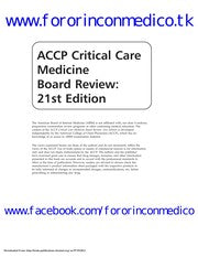 ACCP critical care medicine board review