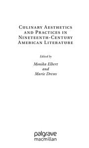 Culinary aesthetics and practices in nineteenth-century American literature