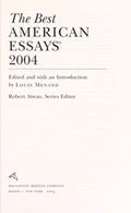 The best American essays 2004