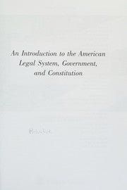 Introduction to the American Legal System, Government, and Constitutional Law