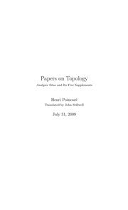 Papers on topology