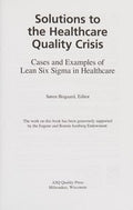 Solutions to the healthcare quality crisis